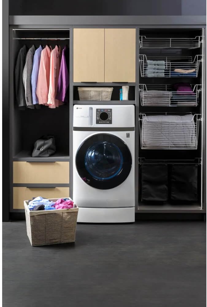 GE Profile PFQ83HSSWWW 4.6 Cu. Ft. White High-Efficiency Smart Combo Electric Washer/Dryer