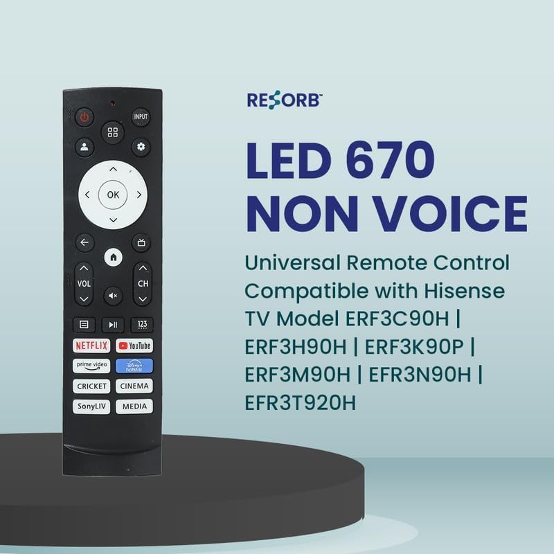 Image of Compatible with Hisense Tv Remote Original ERF3T920H Model Suitable for Led UHD HD Hisense Television Remote Control(Without Voice)