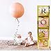 82 PCS Gold Neutral Baby Shower Decorations for Boy or Girl - Jumbo Transparent Baby Block Balloon Boxes, BABY, A - Z Letters DYI Gold White Pink Blue Balloons | Gender Reveal Party Supplies Birthday