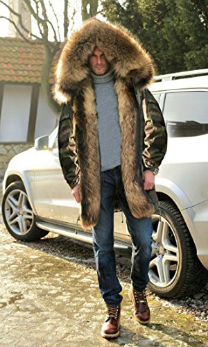 Roiii Mens Down Faux Fur Camouflage Parka Women Hooded Long Winter Jacket Overcoat Plus Size S-3Xl #TOP6