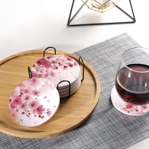 Dessous de verre absorbants contre les taches d'eau pour table basse en bois