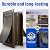 Dog Door for Wall, Large Doggy Door, All Aluminum Frame and Double Flaps, Easy to Install, Strong and Durable(Pets Up to 110 Lb), Extra Wide Telescoping Tunnel for Interior & Exterior Walls-Black