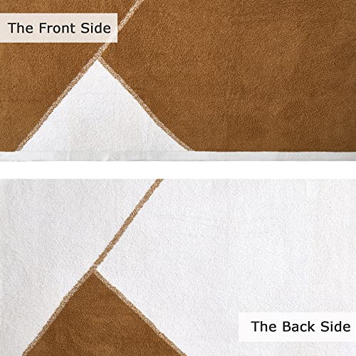 Oli Anderson Geometry Throw Blanket For Couch, Lightweight Cozy Blanket And Throws With Plush Reversible Microfiber, Fluffy Blanket For Travel, Bed, Sofa, 50"X60", Caramel (Caramel3#, 50"*60") #TOP5