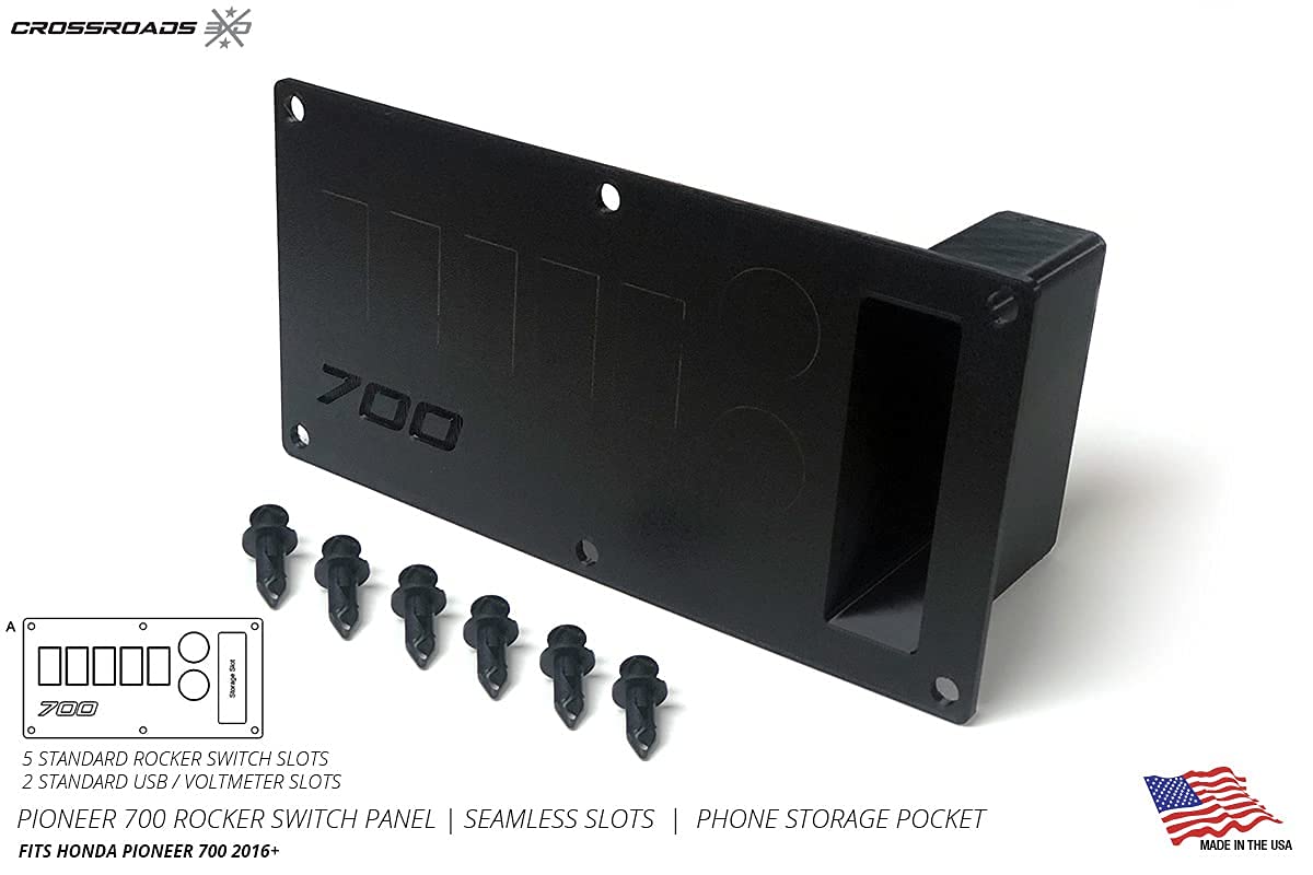 5+2 Rocker Switch Panel with Phone Storage Pocket for Honda Pioneer 700 2016-2022 / Quick and Easy Installation/Factory Appearance