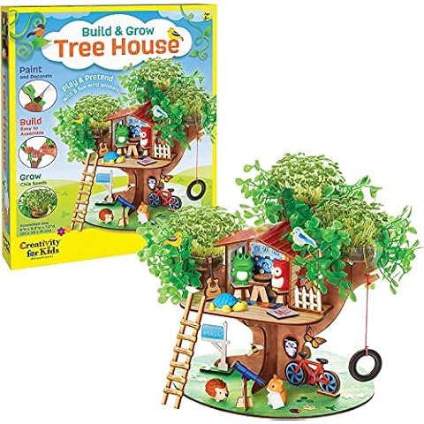 Creativity for Kids Build and Grow Tree House Craft Kit - Treehouse Playset Toy for Boys and Girls, Classic Toys for Kids Cover