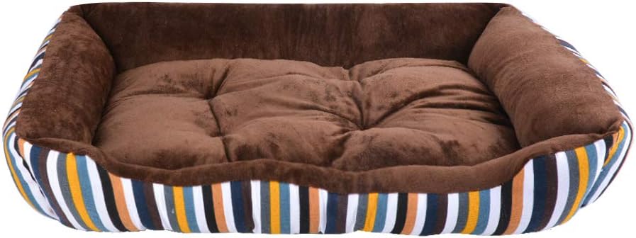 laamei Dog Bed Cuddler Rectangle Soft Print Water Resistant Orthopedic Dog Cat Warm Pet Bed Cushion