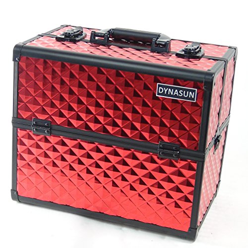 Preisvergleich Produktbild DYNASUN BS38 36x24x30.5cm XXL Rot Designer Profi Beautycase Schminkkoffer Kosmetikkoffer Schmuckfach Beauty Case Reise Box
