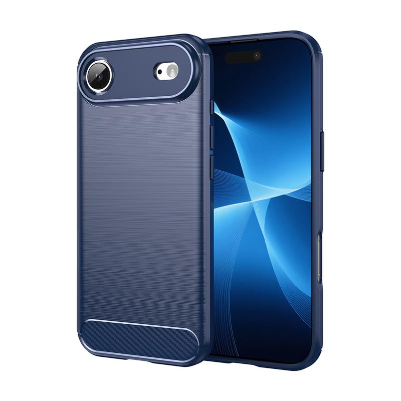 Image of Hybrid Carbon Fiber Back Case for iPhone 17 Air (Blue)