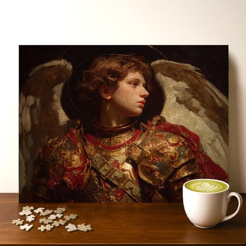 Archange guerrier déesse puzzle 500 pièces bois 20x15 po