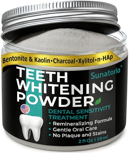 Teeth Whitening Powder – Remineralizing Tooth Powder with Nano-Hydroxyapatite, Xylitol,