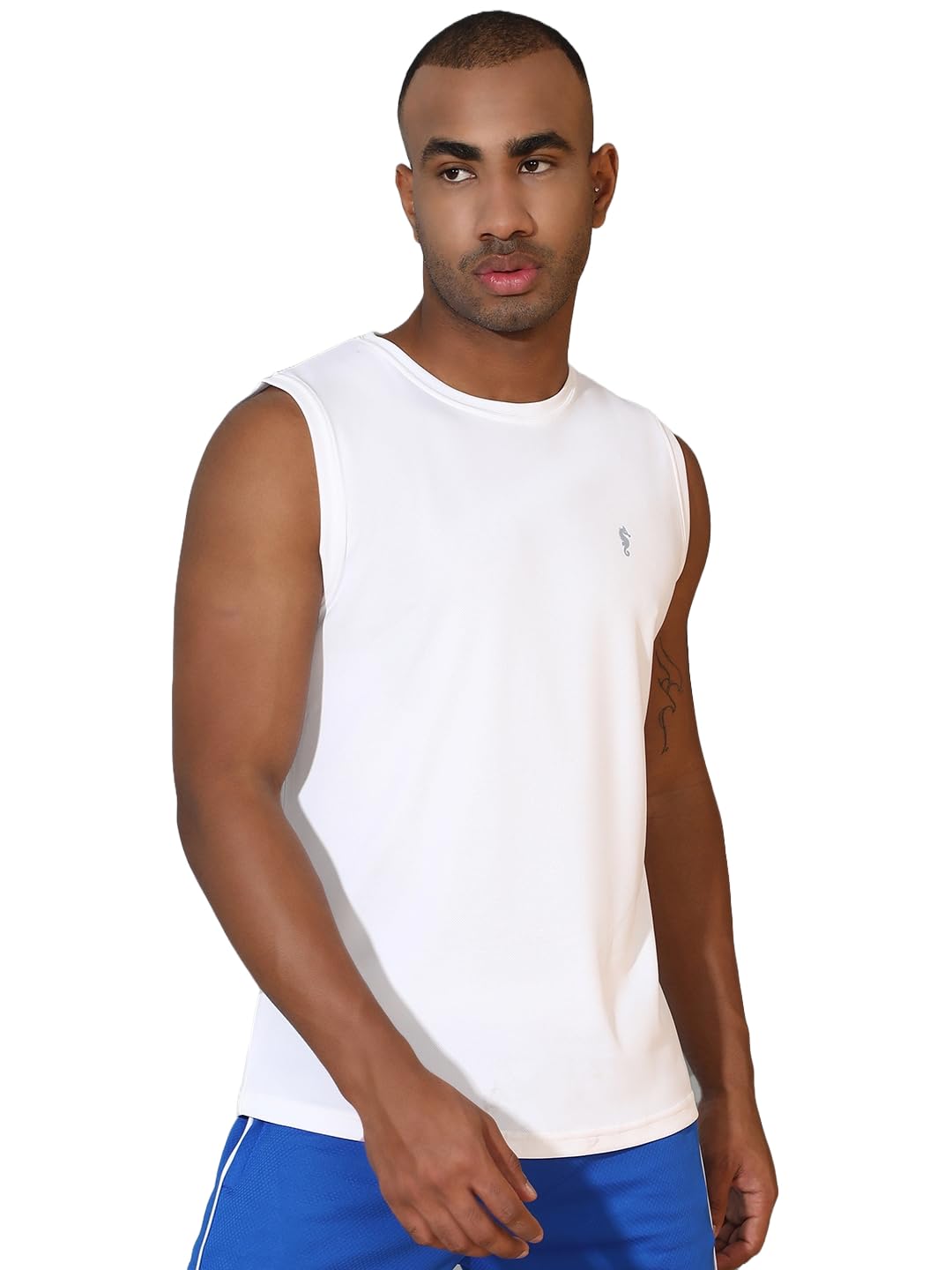 Men's Micro Polyester High-Performance Slim Fit Sleeveless Round Neck Innervest for Gym Sports wear