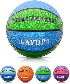 meteor Basketball size 1 Layup Children Kids Youth Basket ball  Size 1 Ideal For Gift  1 to 10 Years Perfect for Training Soft Mini Basketballs With Non-Slip Surface Indoor Outdoor Junior #1