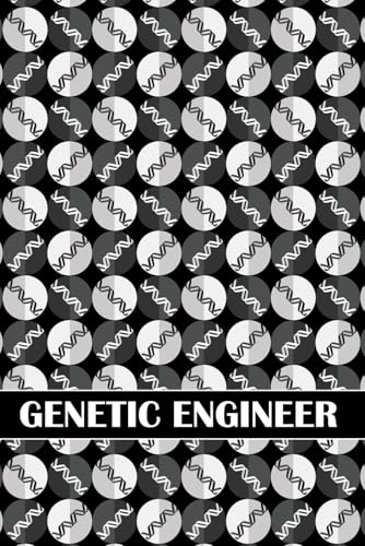 GENETIC ENGINEER: Gene / DNA / Chromosome Vectors, Dotted & Lined Notebook, Dot Grid and Ruled Journal, Dual Diary for Writing / Note Taking, Gifts for Men or Women, Colleagues, Co-workers, Team