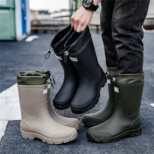 Bottes de pluie homme avec cordon de serrage réglable