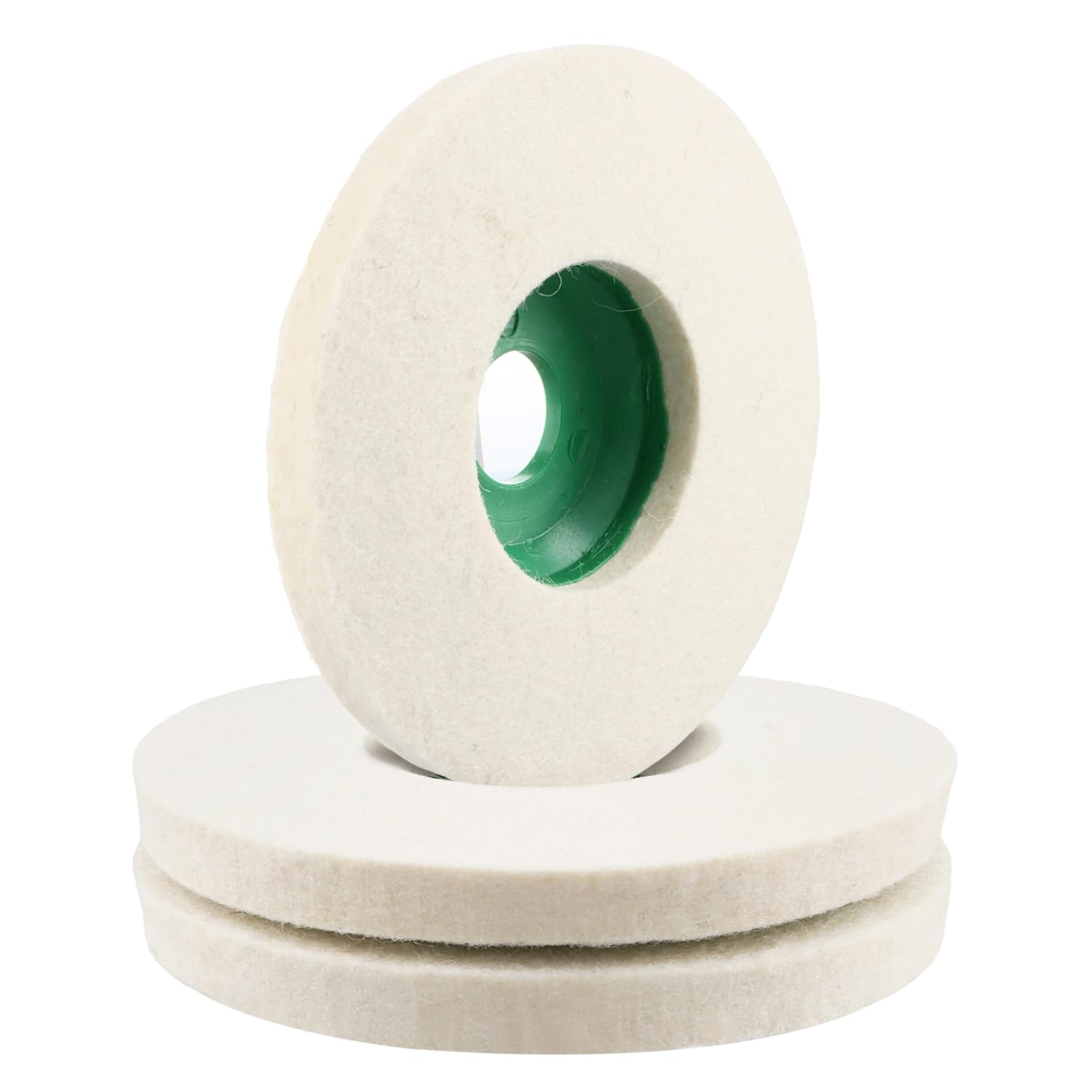 QWORK 3-częściowa tarcza polerska z filcu 125mm, tarcza polerska z filcu wełnianego, tarcze polerskie do szlifierek podwójnych, do polerowania metalu, stali nierdzewnej, drewna, kamienia