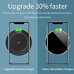Pad de recharge sans fil pour iPhone 17 et Air. Pods, chargeur sans fil rapide pour iPhone 8-16 & Galaxy S26, S21-S25, Note 20/10, Pixel (No AC Adaptateur) (Beau Luminosité, Noir)