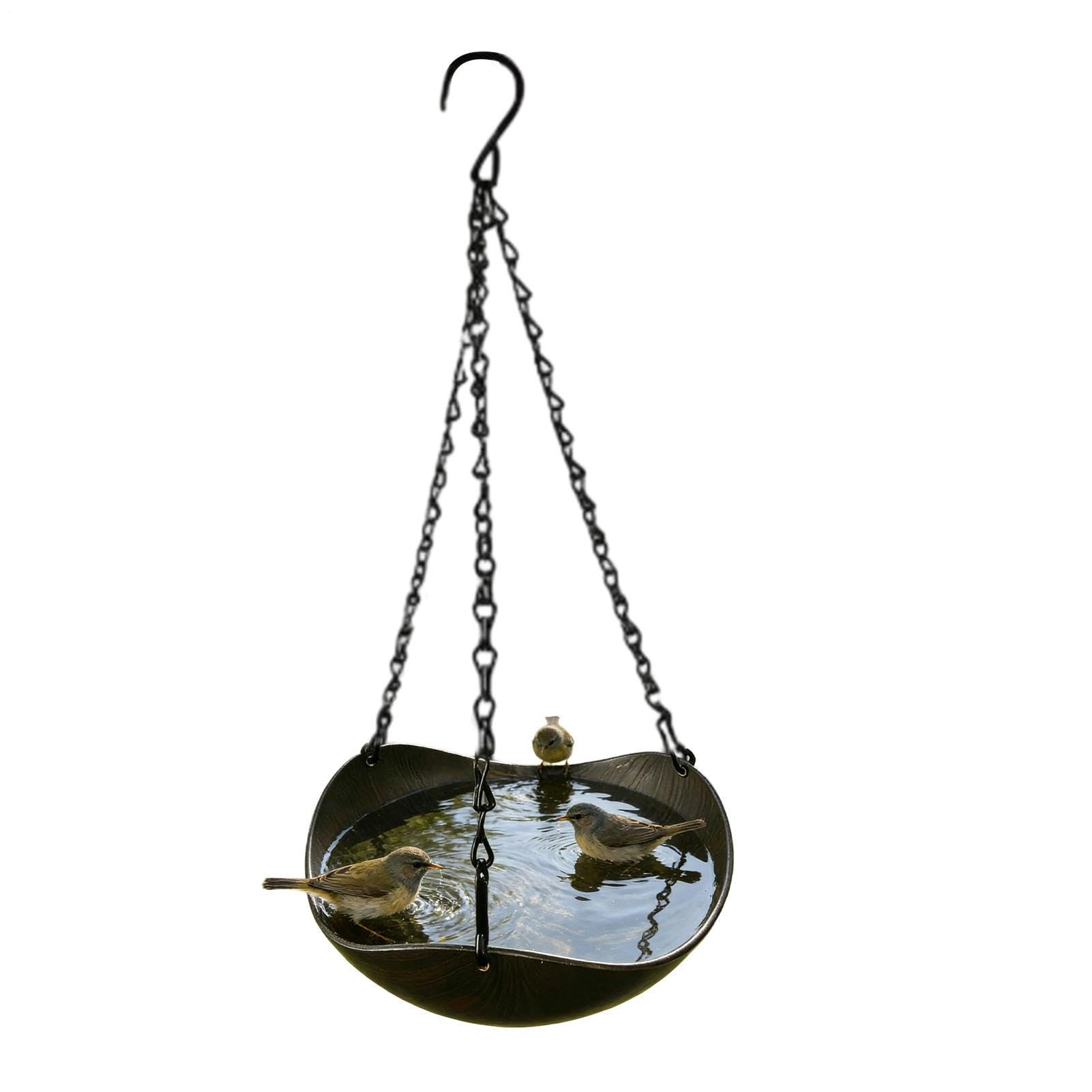 Vasca per uccelli vintage – d'acqua per esterni, 20 cm, bacino decorativo da giardino con stabile ampio, design a , attrazione per la fauna selvatica, stazione di riposo aviaria per