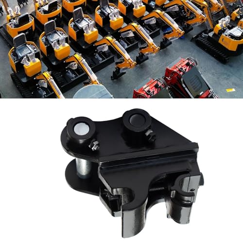 Fafeicy Bagger-Schnellwechselkupplung, Hochfester Baggeranbau-Schnellwechsler aus Legiertem Stahl, Ca. 92 mm / 3,62 Zoll Spannlänge, für die Meisten Bagger Bis zu 3T