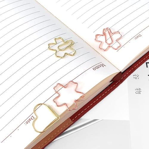 Cherry Blossom Paper Clips Wholesale Package Color Creative Love Metal Paper Clips Office Stationery #TOP4