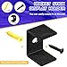 Dunzy 6 Pcs Black Hockey Stick Wall Mount Display Holder Display Hanger Ice Hockey Stick Mount for Wall Bracket for Home Office Storage Organizer Gifts(Simple Style)