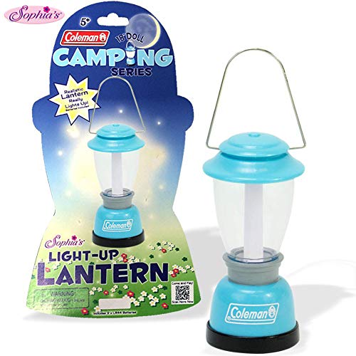 Sophia's Aqua Coleman Doll Playsets Lantern Accessory, Perfect for The 18 Inch Camping American Girl Dolls & More! Doll Sized Lantern in Aqua Licensed by Coleman, Doll Items of 18 Inch Doll