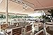XtremepowerUS Retractable Patio Sun Shade Awning Cover Fabric Aluminum Frame Crank Handle (8' x 6')