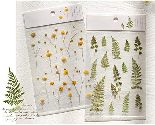 Hileyu 12 Sheets Plant Stickers Scrapbooking Stickers Flowers Washi Paper Planner Stickers Decorative Sticker Journal Stickers Floral,Scrapbooking Stickers Aesthetic for Adults,Kids Craft Scrapbook