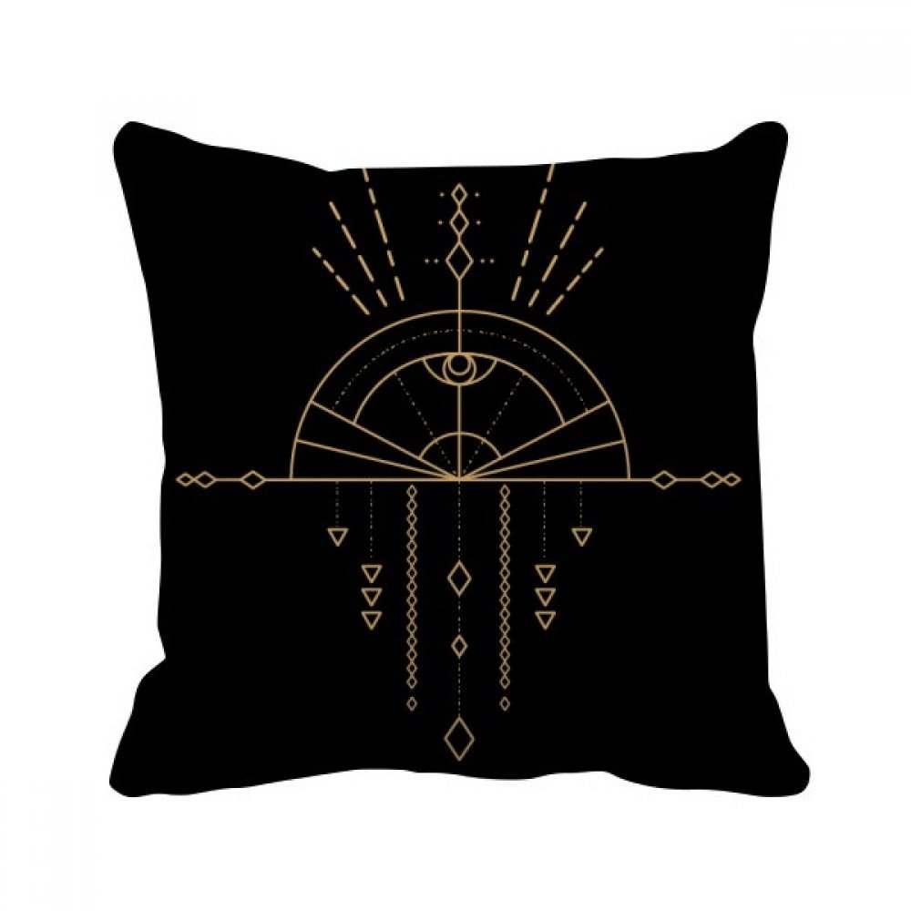 Coussin motif géométrie totem cercle chic 40x40cm pour canapé d'accueil élégant