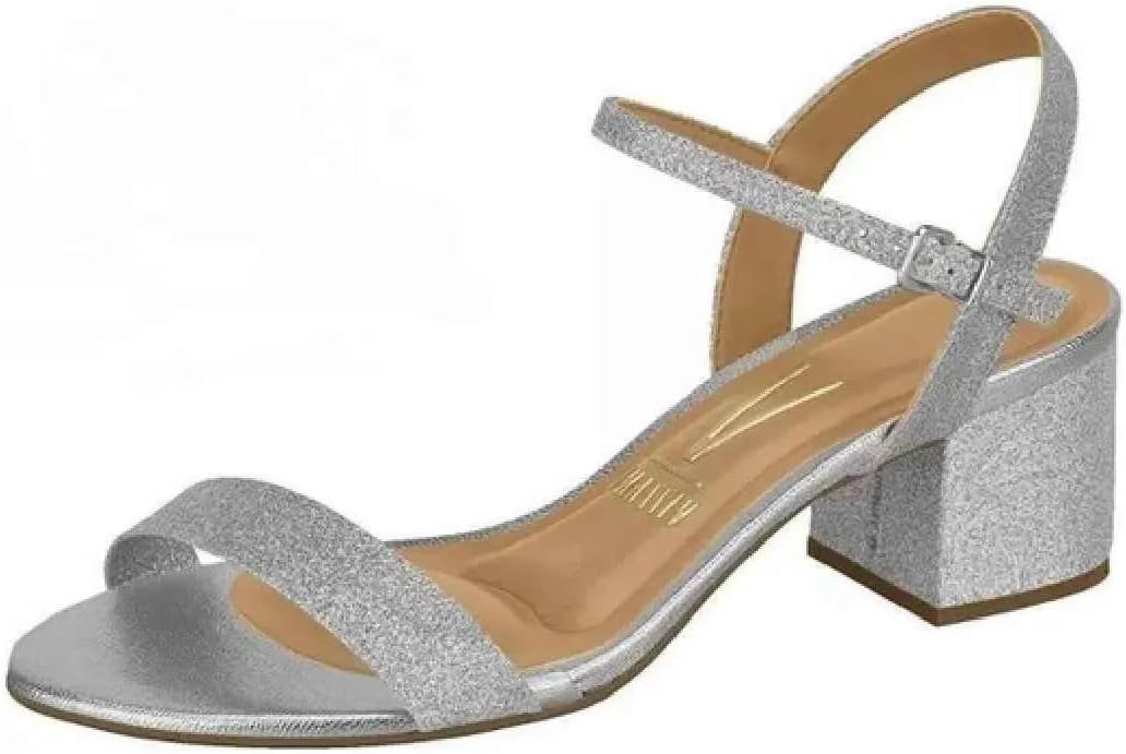 Sandália Feminina Salto Bloco Pelica Camel Vizzano 6291.900