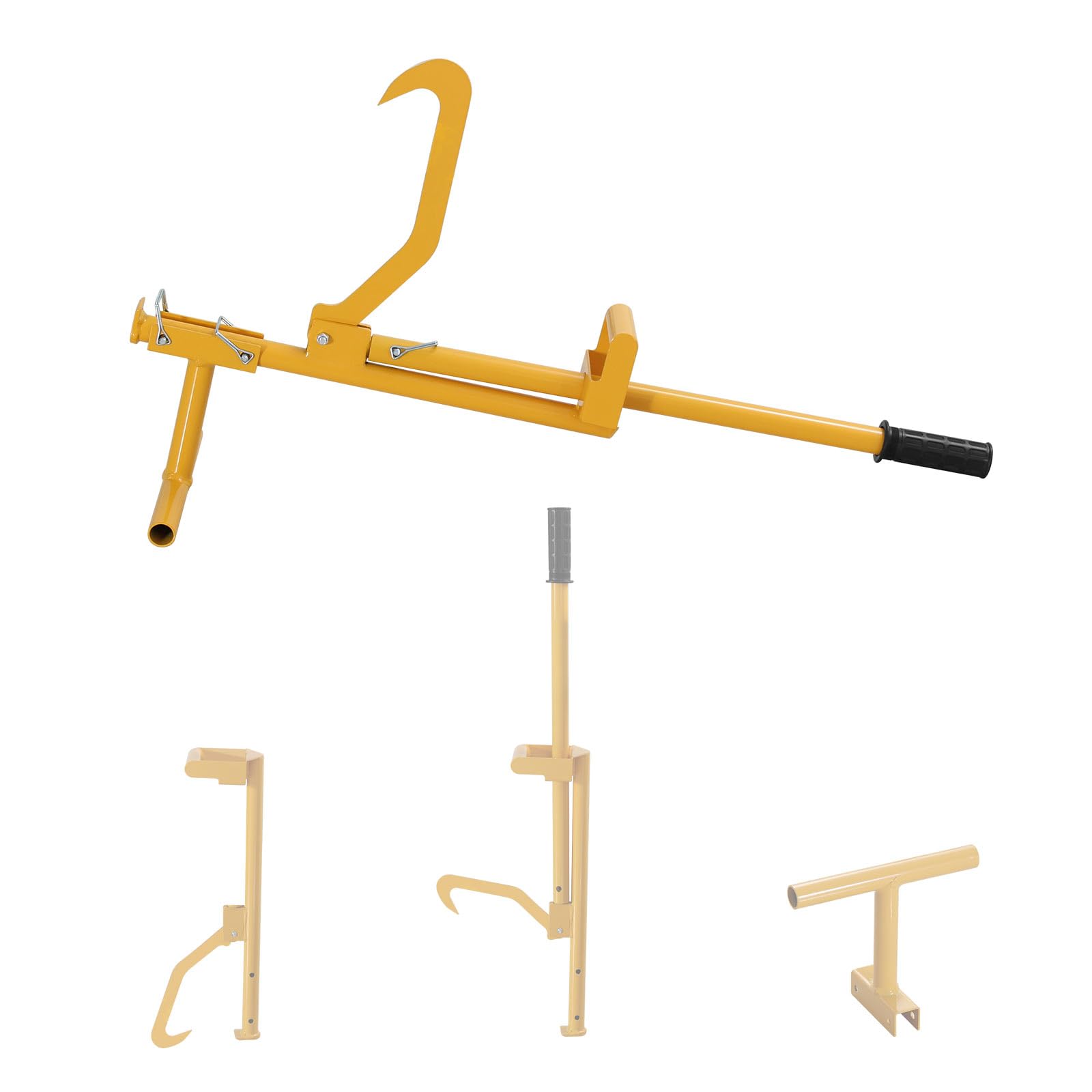 Elevador de troncos 3 en 1, multiherramientas forestales, rodillo de troncos Timberjack ajustable, gancho para troncos, elevador de troncos de acero resistente, herramientas de tala para enrollar y