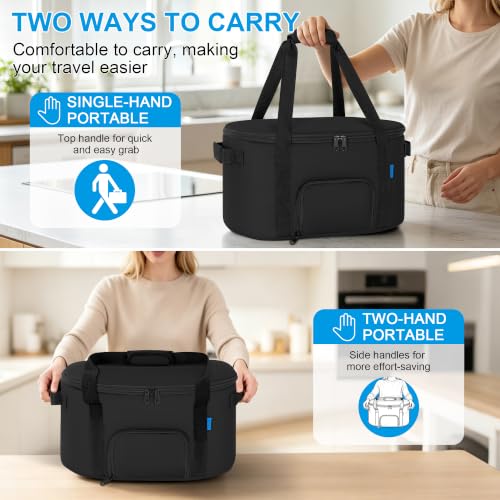 Image of Insulated Slow Cooker Carry Bag for 6-8 Quart CrockPot and Hamilton Beach