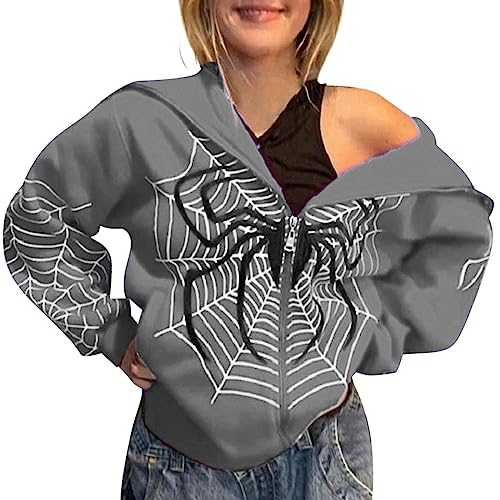 Blusas para mujer, tallas grandes, sudadera de manga larga, cuello redondo, camisa estampada suave, sudaderas de invierno para mujer, tops de invierno para mujer menores de 10 años, gris, XXL, gris,