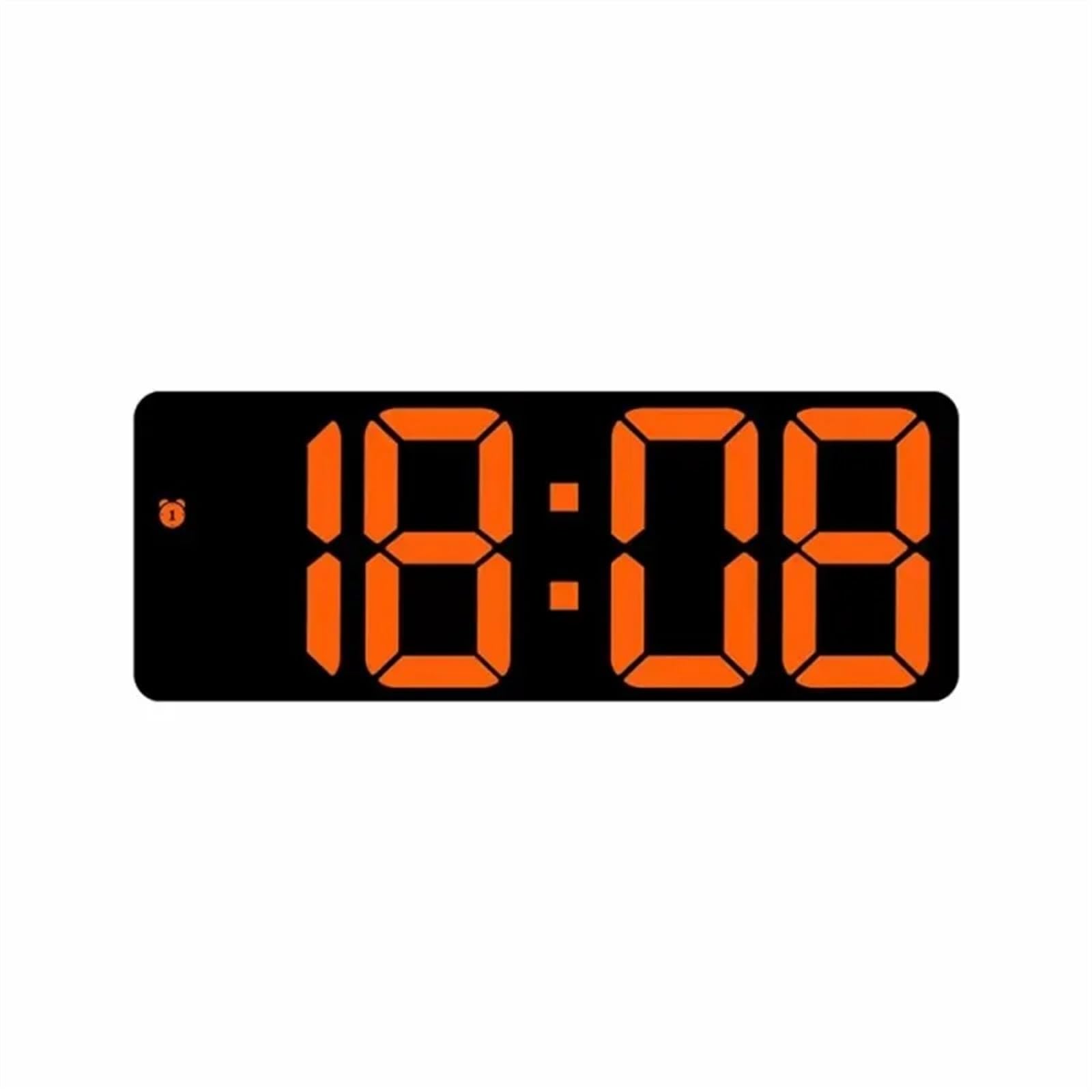 LUYSGBXR Alarm Clock Acrylic/Mirror Digital Alarm Clock Voice Control Snooze Night Mode Table 12/24H Anti-disturb Funtion Electronic(Black Acrylic OR)