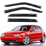 KPY Rain Guards Fit for 1997-2003 Volkswagen Golf, Out-Channel Window Visors Vent Wind Deflectors 4PC, Car Accessories for 97-03 VW Golf (5-Door Only)