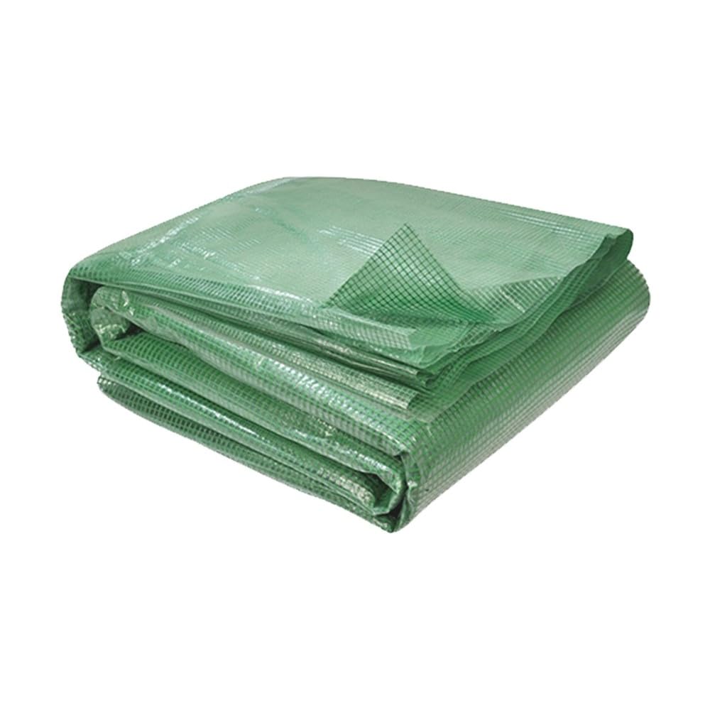 TERRE JARDIN - Bache pour Serre de Jardin, 3 x 2 x 2 m - Bache Serre Tunnel, Polyéthylène Renforcé 140 g/m², Blanche- Bâche Serre, Fenêtres Filet Moustiquaire - 6 m² - Vert