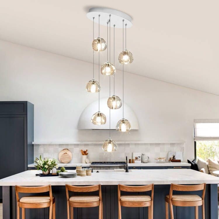 Lámparas modernas de 18 luces de 137 pulgadas para sala de estar, luces de cristal de techo alto, lámpara colgante de entrada, vestíbulo, lámpara