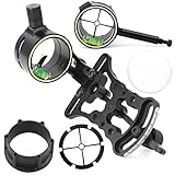 Single Pin Bow Sight Compound Bow Sights with 4X 6X 8X Magnifier Lens 1 Pin Bow Sight Archery Hunting Sighting Suitable for Right Handed Archers (8X Lens Bow Sight)