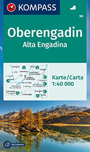 99 Oberengadin - Alta Engadina: Markierte Wanderwege, Hütten, Radrouten