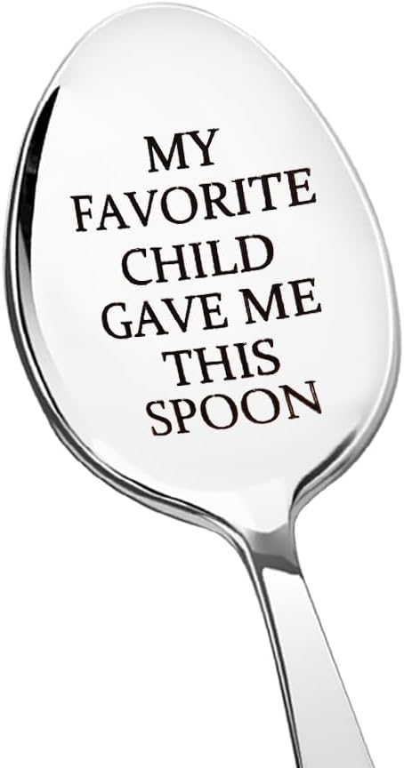 Mom Birthday Gifts for Mom Dad Coffee Spoon Gifts for Dadd Gifts for Mom Dad Papa Ice Cream Spoon for Father Dad Retirement Gift for Mother Mommy Dad Gifts from Son Daughter
