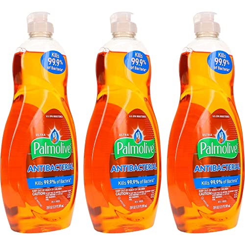 Palmolive Ultra Orange Antibacterial, Dish Soap, 591 Ml / 20 Fl.oz - 3 Packs #TOP5