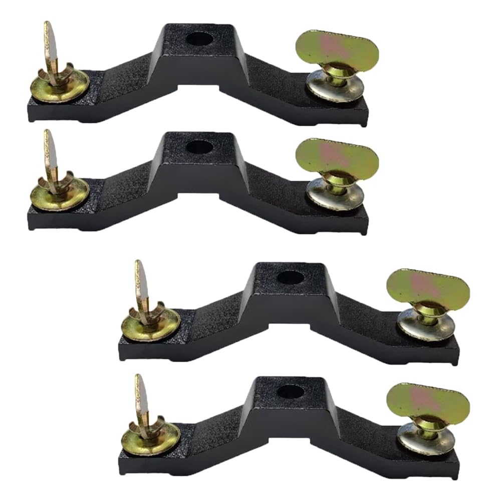 Moving Head Light Bridge Connector Truss Clamp Bracket Fast-Locking Stage Light Connecting Base 140mm Hole Spacing Black 4Pcs