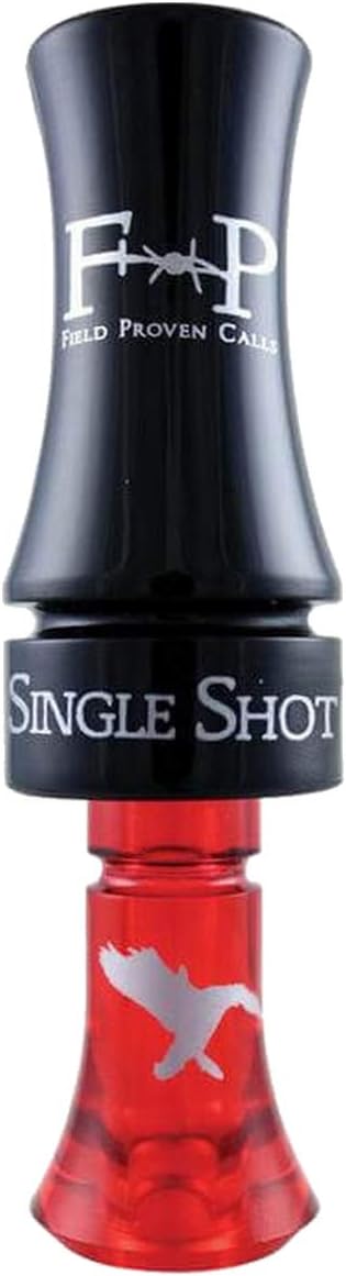 Single Shot Poly Duck Call (Black/Red)