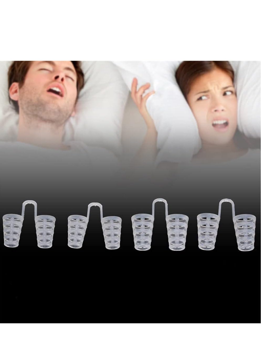 SYOSI Hollowed-Out Silicone Nasal Dilator, Stop Snoring Devices Sleep Aid Device Nasal Dilators, Non-Toxic Nose Cones, Sleeping Aid Stopper for Smoothly Breath Anti-Snore Device Sleep