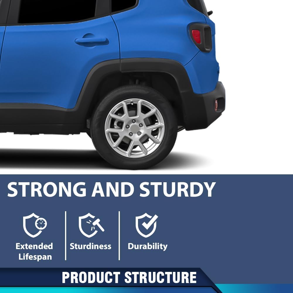 PIT66 Rear Wheel Molding Driver Left Side Compatible with Jeep Renegade 2015-2023 5XB67LXHAA, CH1790104 Black