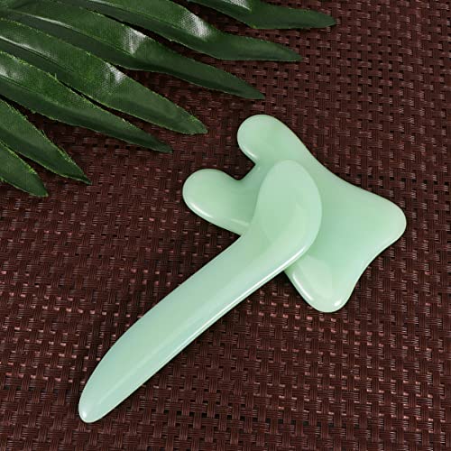 3 piezas de placas de jade para terapia de raspado, placas de tratamiento de color verde oliva con bordes lisos, accesorio duradero y de alta calidad, amigable con la piel miniatura 6