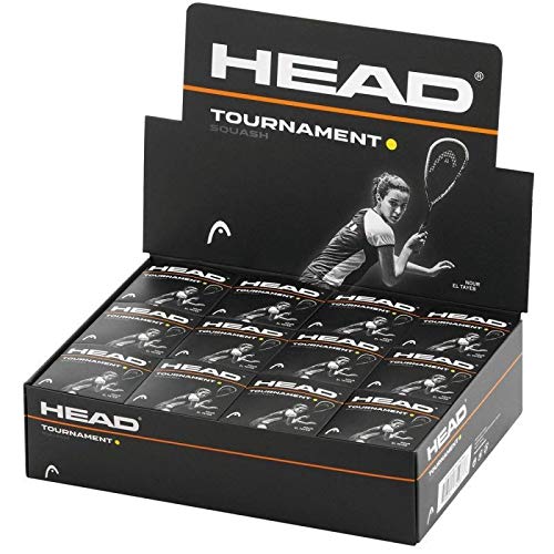 Sports Innovation Head Tournament Squash Balls - Single Yellow Dot - Box of 12