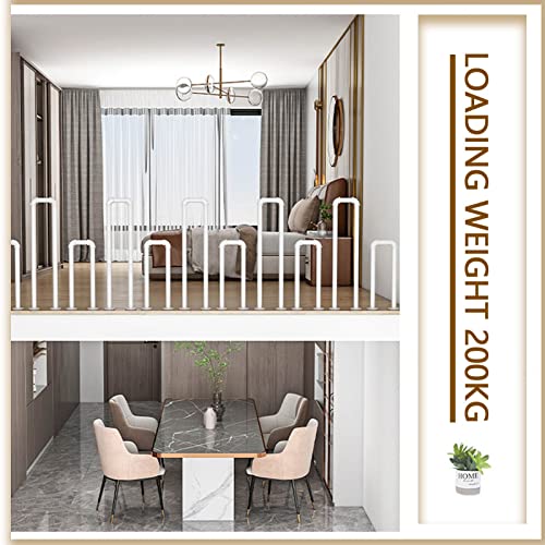 Rampe d'escalier blanche de 45cm pour marches en béton ou bois extérieur