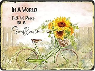 Rustic Sunflower Wall Art Inspirational Quotes Fun Tin Sign Be A Sunflower Metal Sign Summer Floral Printable Sunflower Bouquet Wall Art Poppies Sign Hydrangea Flowers Farmhouse Decor 5.5x8 Inch