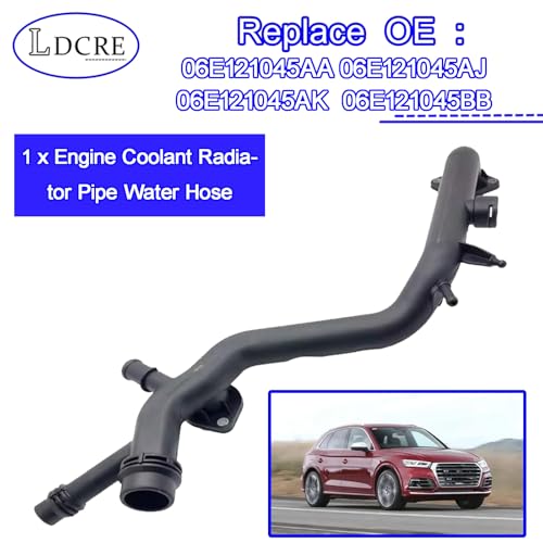 Engine Coolant Radiator Pipe Water Hose 06E121045AA 06E121045AJ 06E121045AK,Fit for Audi A6 Quattro A7 Quattro 2012-2015, S4 2013-2015, S5 2013-2017, SQ5 2014-2017 & Volkswagen Touareg 2011-2015 by LDCRE - Image 3