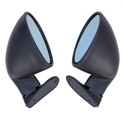 ビタローニ タイプ ミラー 左右セット カリフォルニアン 汎用 バックミラー ドアサイドミラー カフェレーサー 外装パーツ (ブルー)